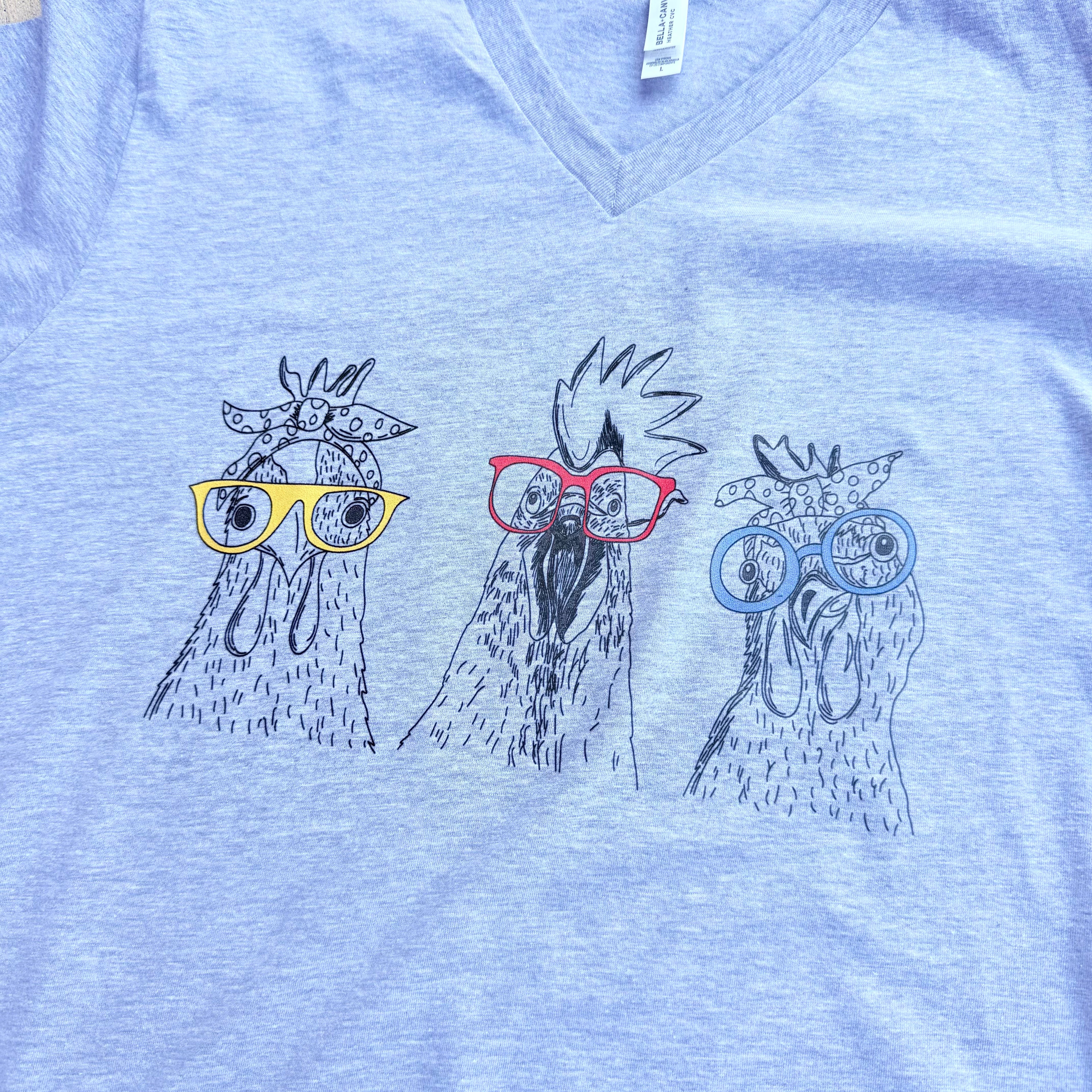 Chicken Glasses - Vneck