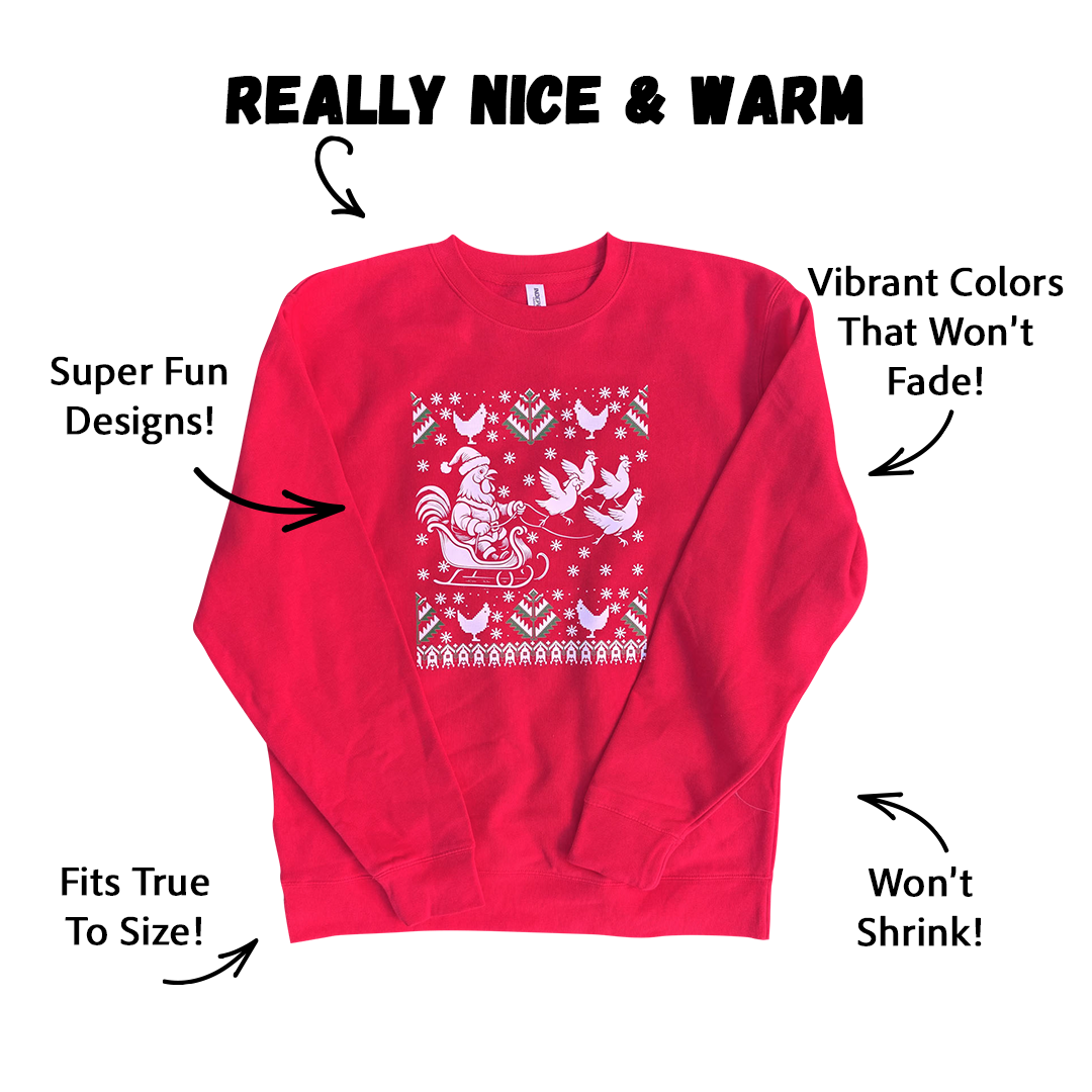 Ugly Christmas Chicken Sweatshirt