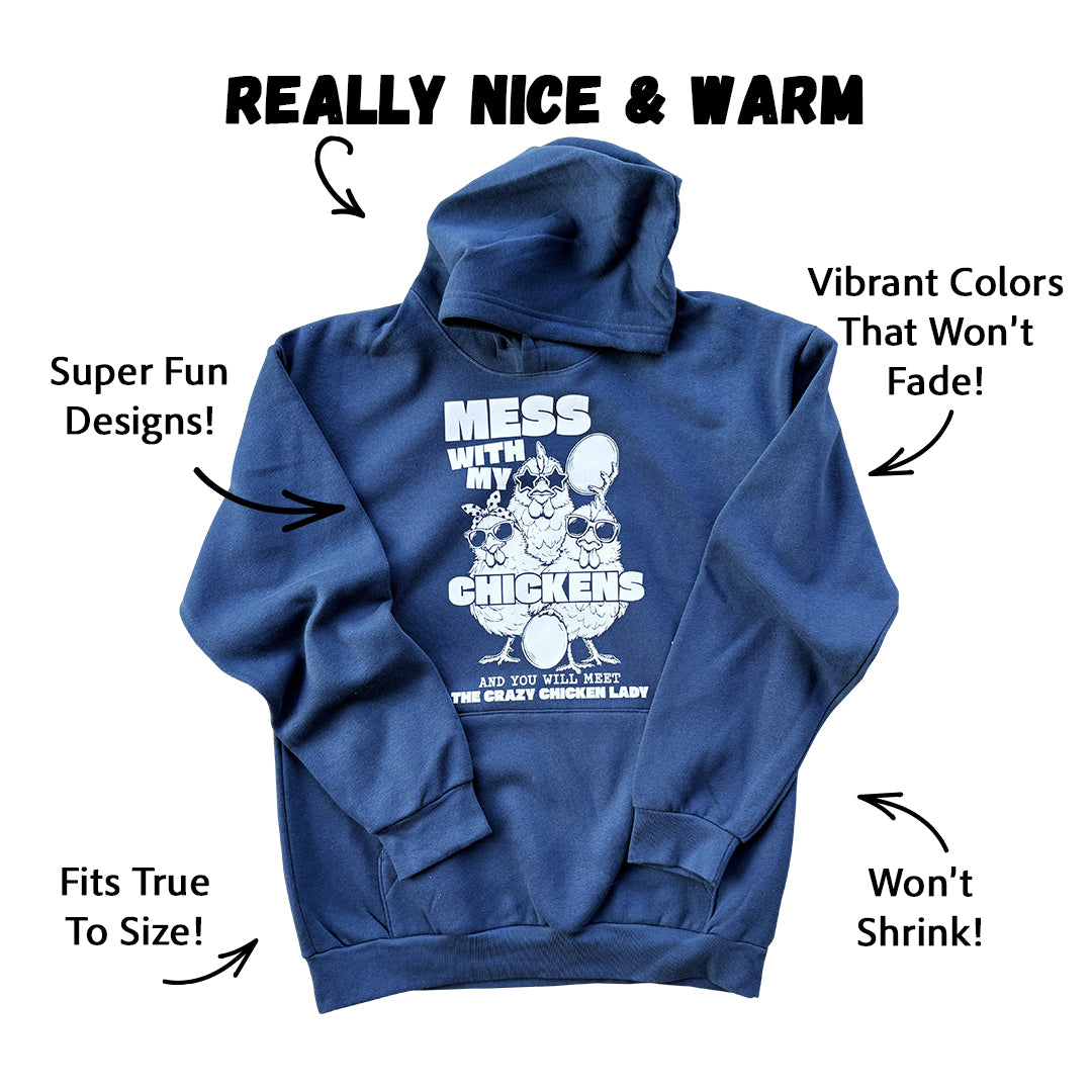 Premium 2026 Mess With My Chickens Hoodie