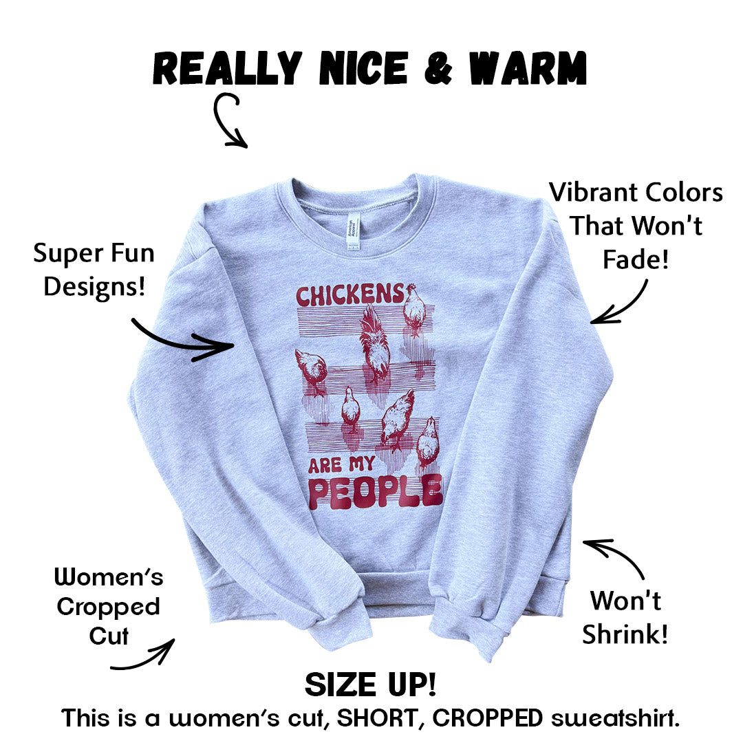 Chicken People Cropped Sweatshirt