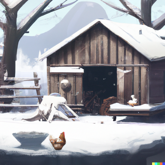 Chicken coops in winter