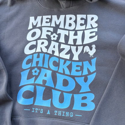 Premium 2026 Crazy Chicken Lady Club Hoodie