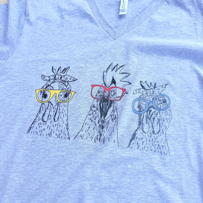 Chicken Glasses - Vneck