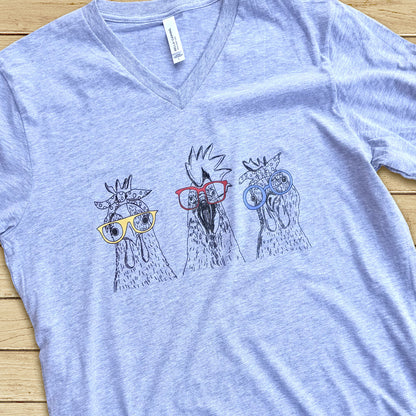 Chicken Glasses - Vneck