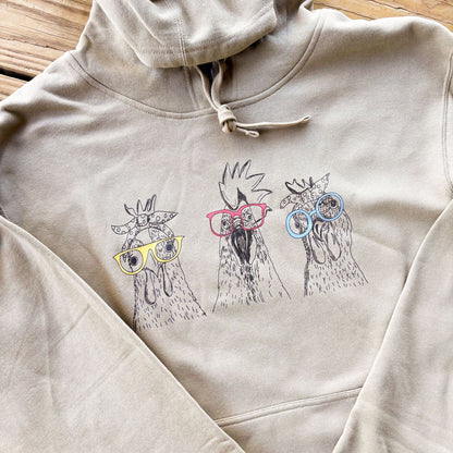 Chicken Glasses Hoodie