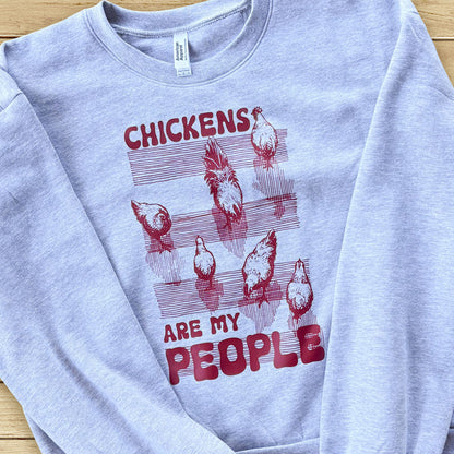 Chicken People Cropped Sweatshirt
