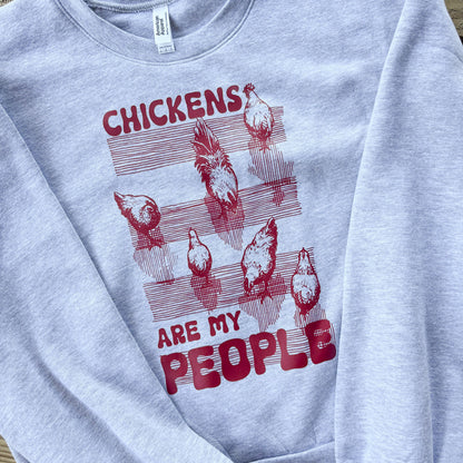 Chicken People Cropped Sweatshirt