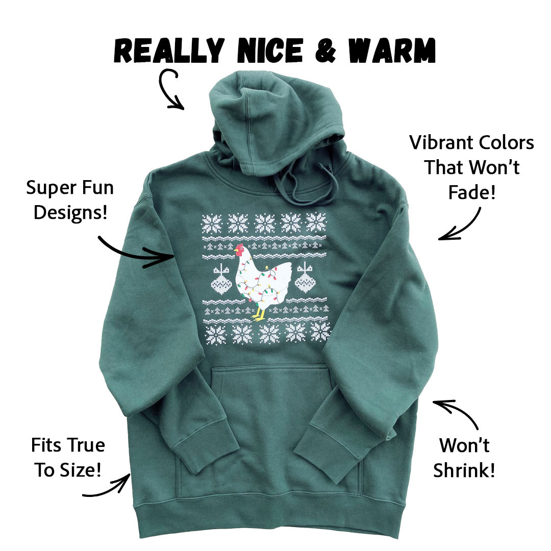 Ugly Christmas Chicken Hoodie