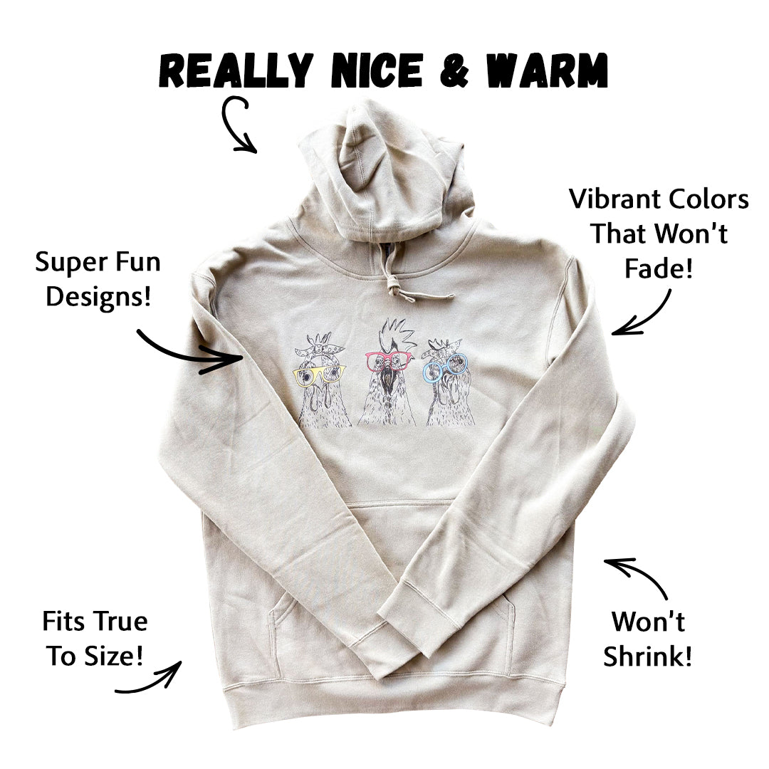 Chicken Glasses Hoodie