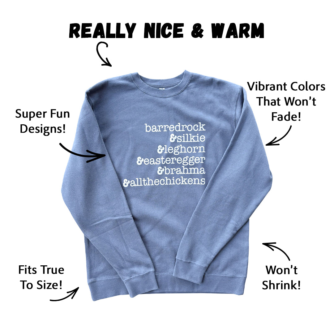 Chicken Breeds Sweatshirt