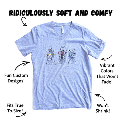 Chicken Glasses - Vneck
