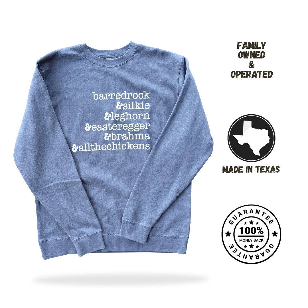 Chicken Breeds Sweatshirt