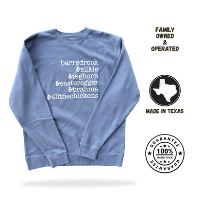 Chicken Breeds Sweatshirt