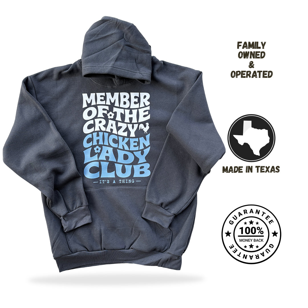 Premium 2026 Crazy Chicken Lady Club Hoodie